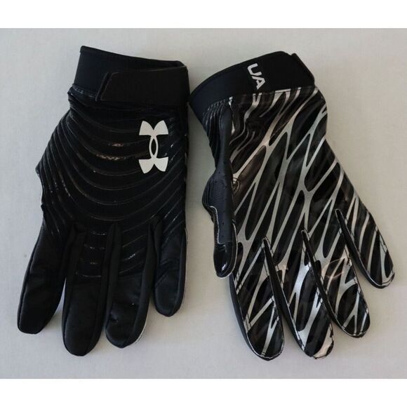 Under Armour Adult Sz 2XL Black Spotlight Wide Receiver Football Gloves - Picture 1 of 5